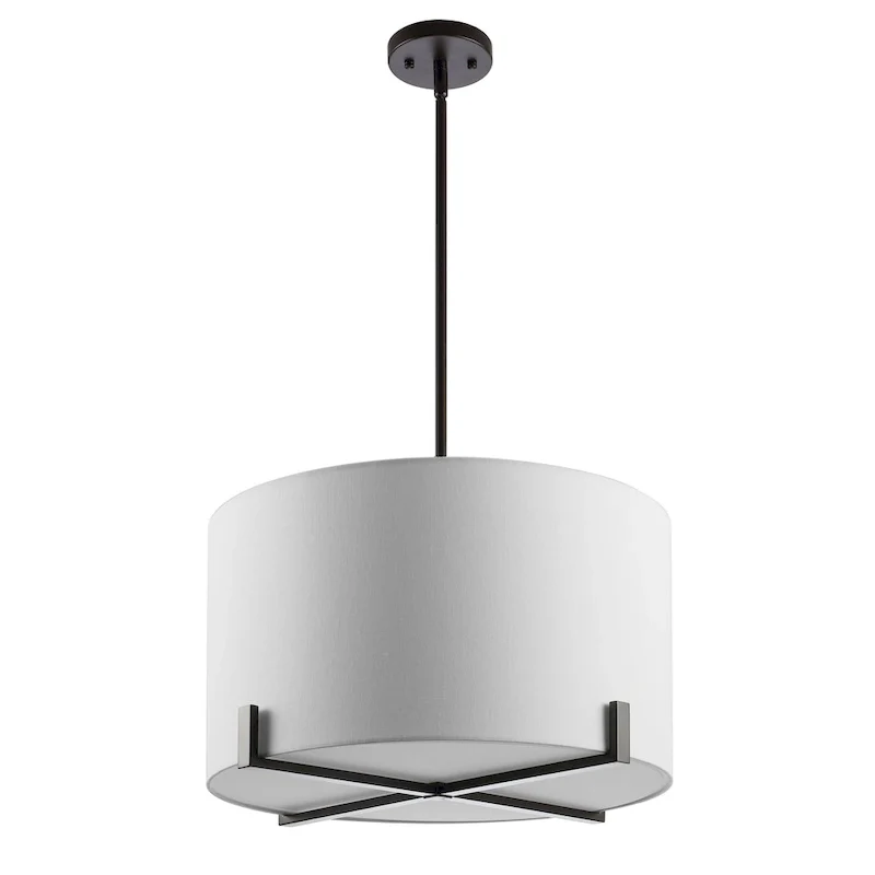 SAFAVIEH Lighting Azra Pendant - 20  x 20  x 11  - Oil Rubbed Bronze - 20Wx20Dx47H