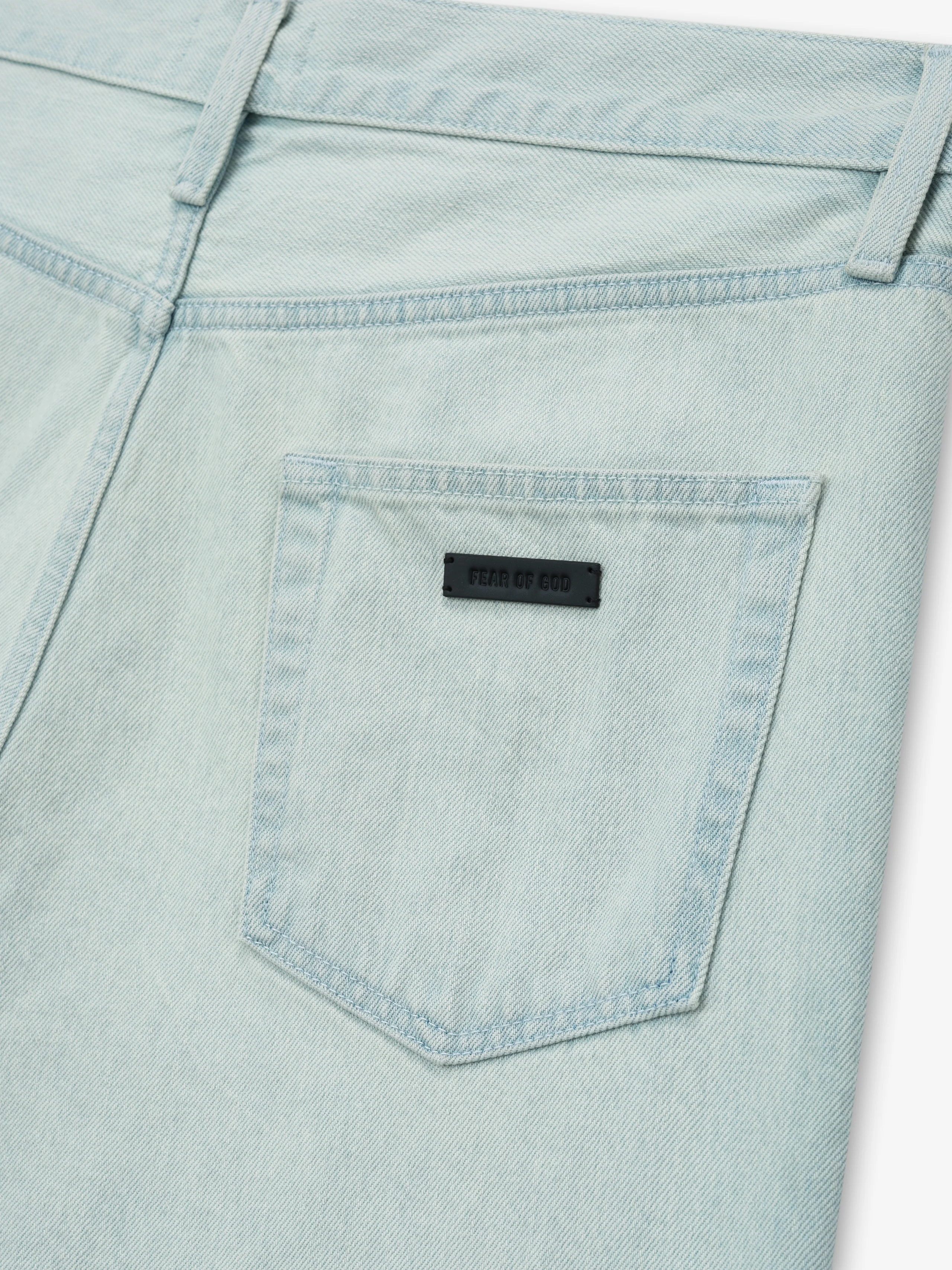 Bleach Washed Denim Straight 5 Pocket