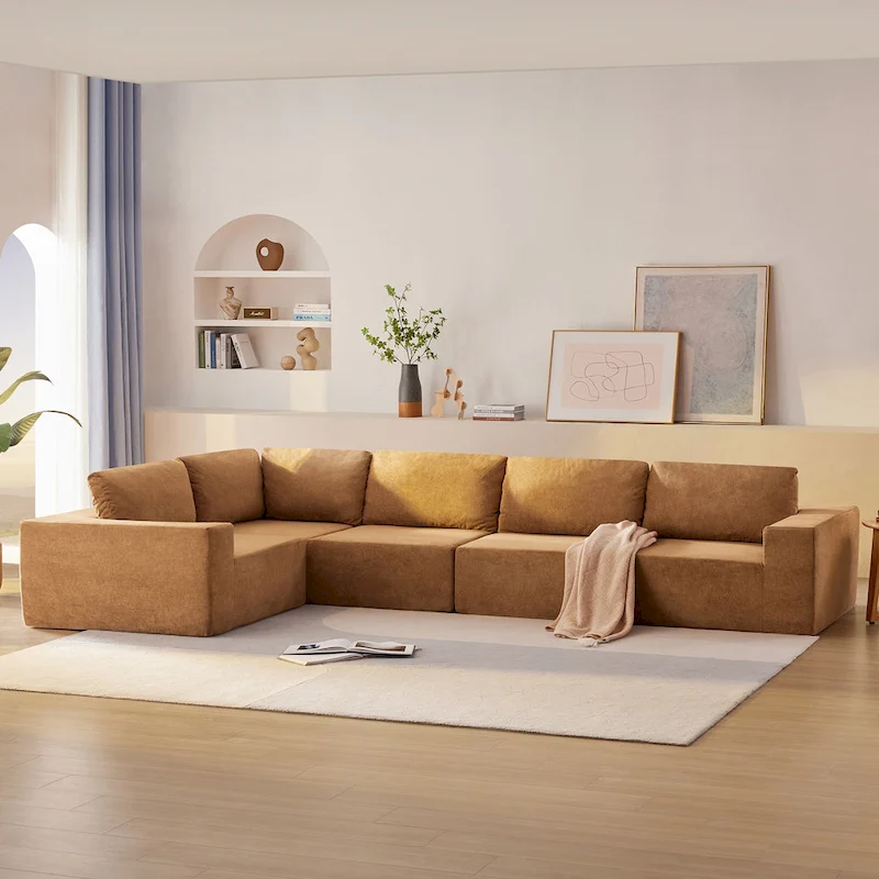 Modular Sectional Sofa, L Shaped Sectional Couch, Cloud Couch Set