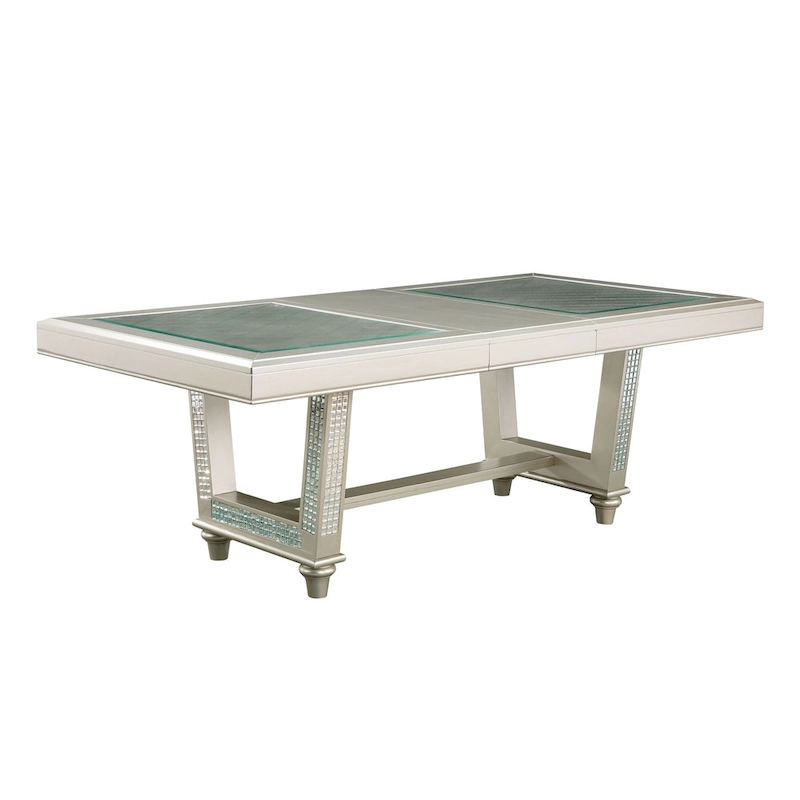 Medlee Glam Grey Wood 7-Piece Dining Table Set by Furniture of America