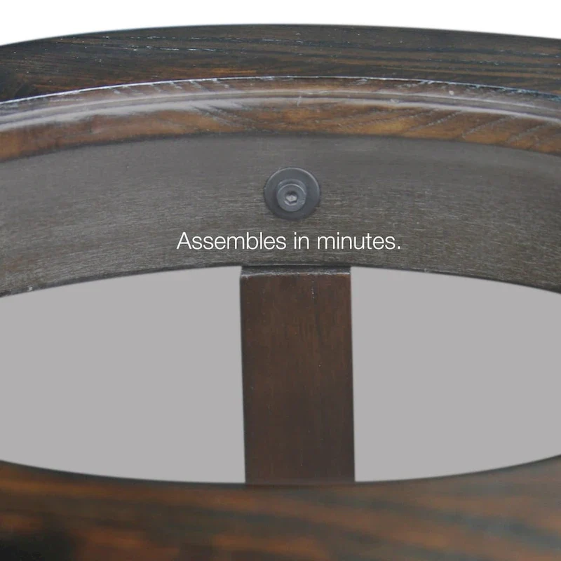 Copper Grove Halesia Solid Oak Round Side Table