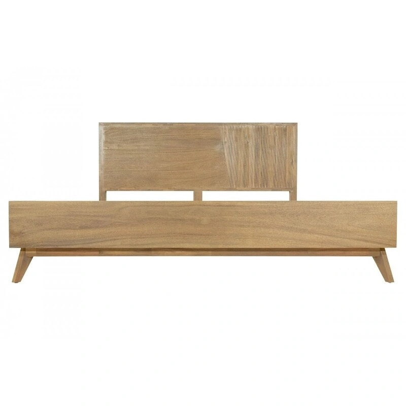 HomeRoots Natural Wood Queen Bed Frame