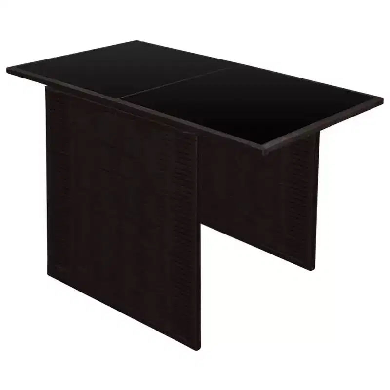 vidaXL Garden Dining Set Brown, Cream white