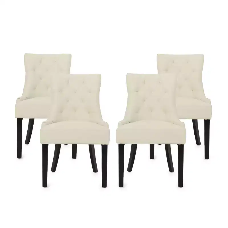 Christopher Knight Home Cheney Contemporary Tufted Upholstered Dining Chairs (Set of 4)