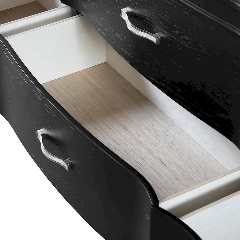 Furniture of America Seabliss Glam Solid Wood 9-Drawer Double Dresser