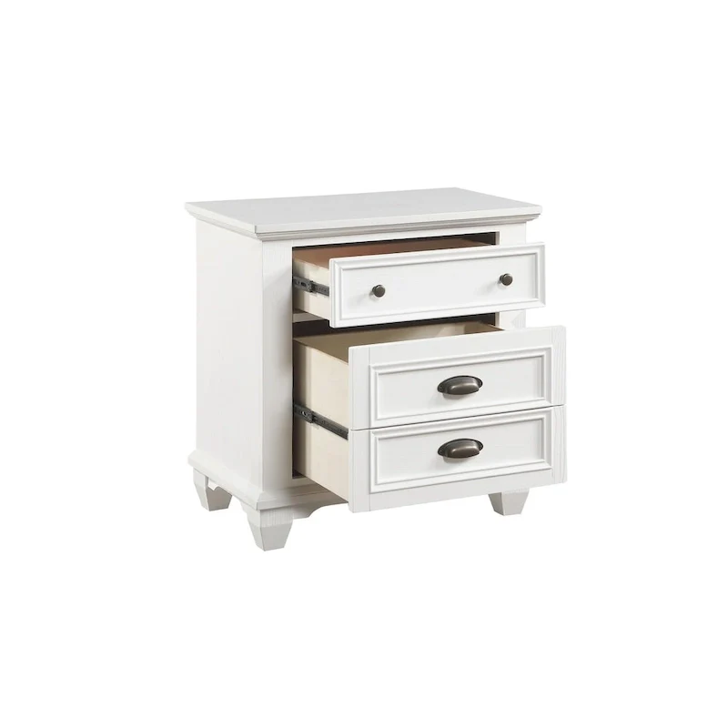 Leo 6 Piece White Modern Panel Bedroom Set