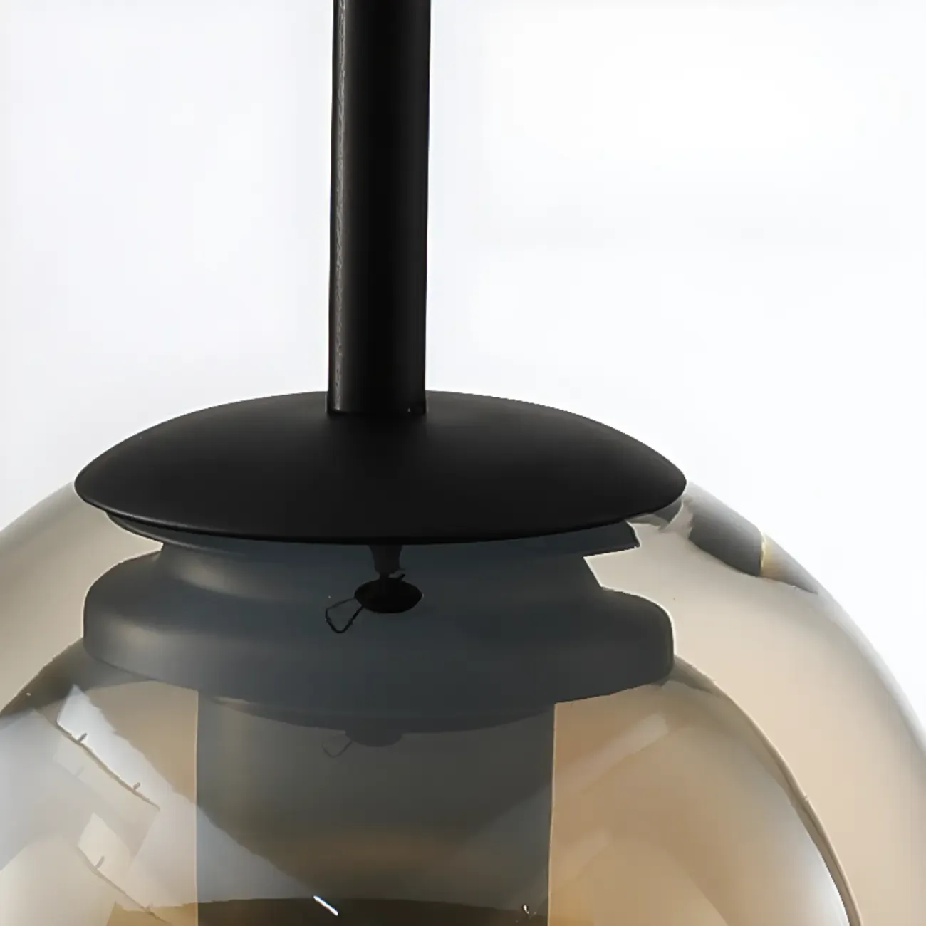 Modern Metal Gray Glass Cylinder Pendant Light