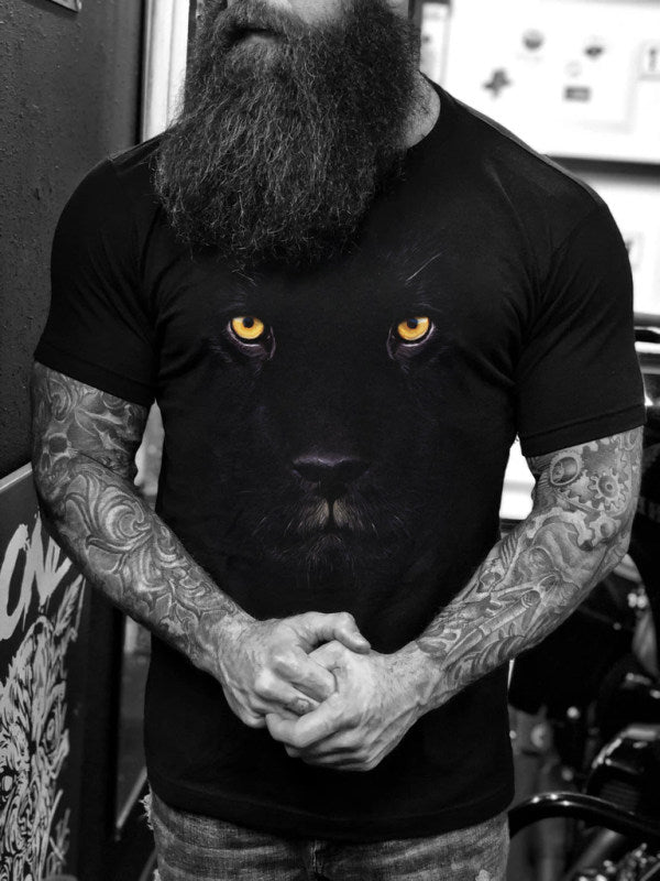 Look My Eyes Animal Print Short Sleeve T-Shirt