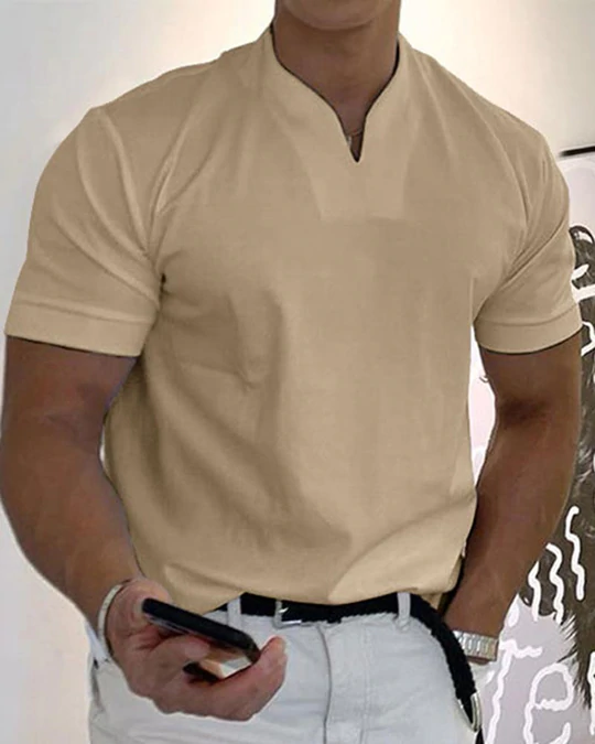 Men's Casual V-Neck T-Shirt