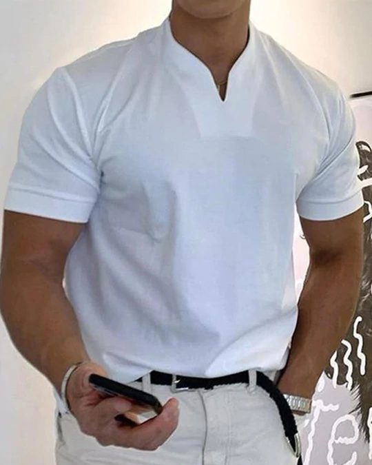 Men's Casual V-Neck T-Shirt
