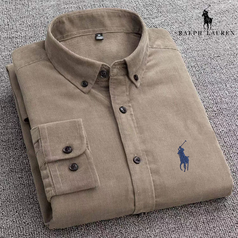Cotton corduroy polo shirt