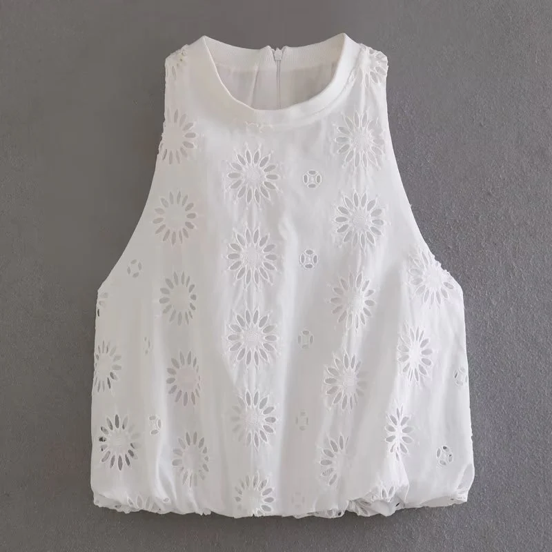 Cut out embroidery two piece set