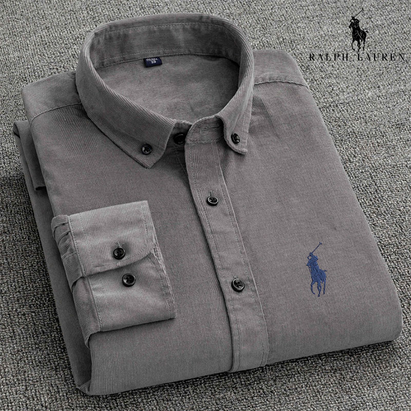 Cotton corduroy polo shirt