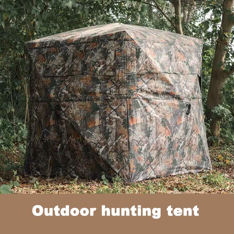 One-Way See-Through Hunting Tent – 270° Visibility, Camouflage, Portable & Lightweight