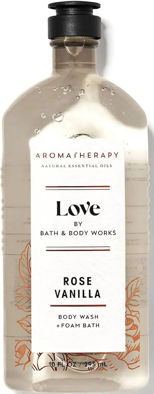 Bath & Body Works Aromatherapy Rose Vanilla Body Wash & Foam Bath, 10 fl oz (Rose Vanilla)