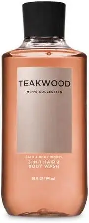 BATH AND BODY WORKS GIFT SET TEAKWOOD FOR MEN - Body Wash & Body lotion - FULL SIZE