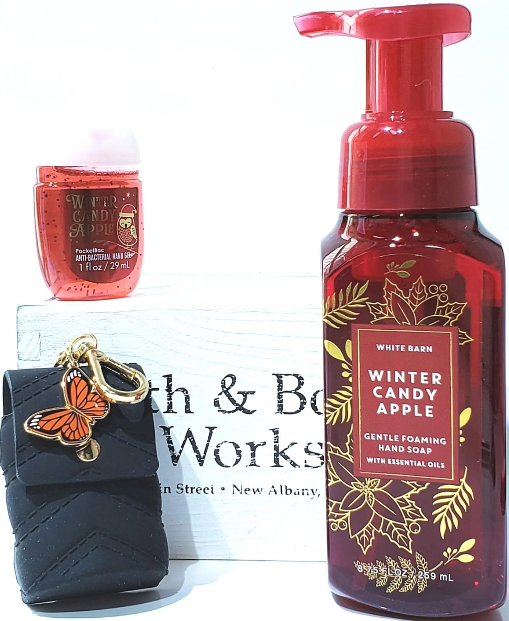 Winter Candy Apple Hand Soap,PocketBac. PocketBac Holder