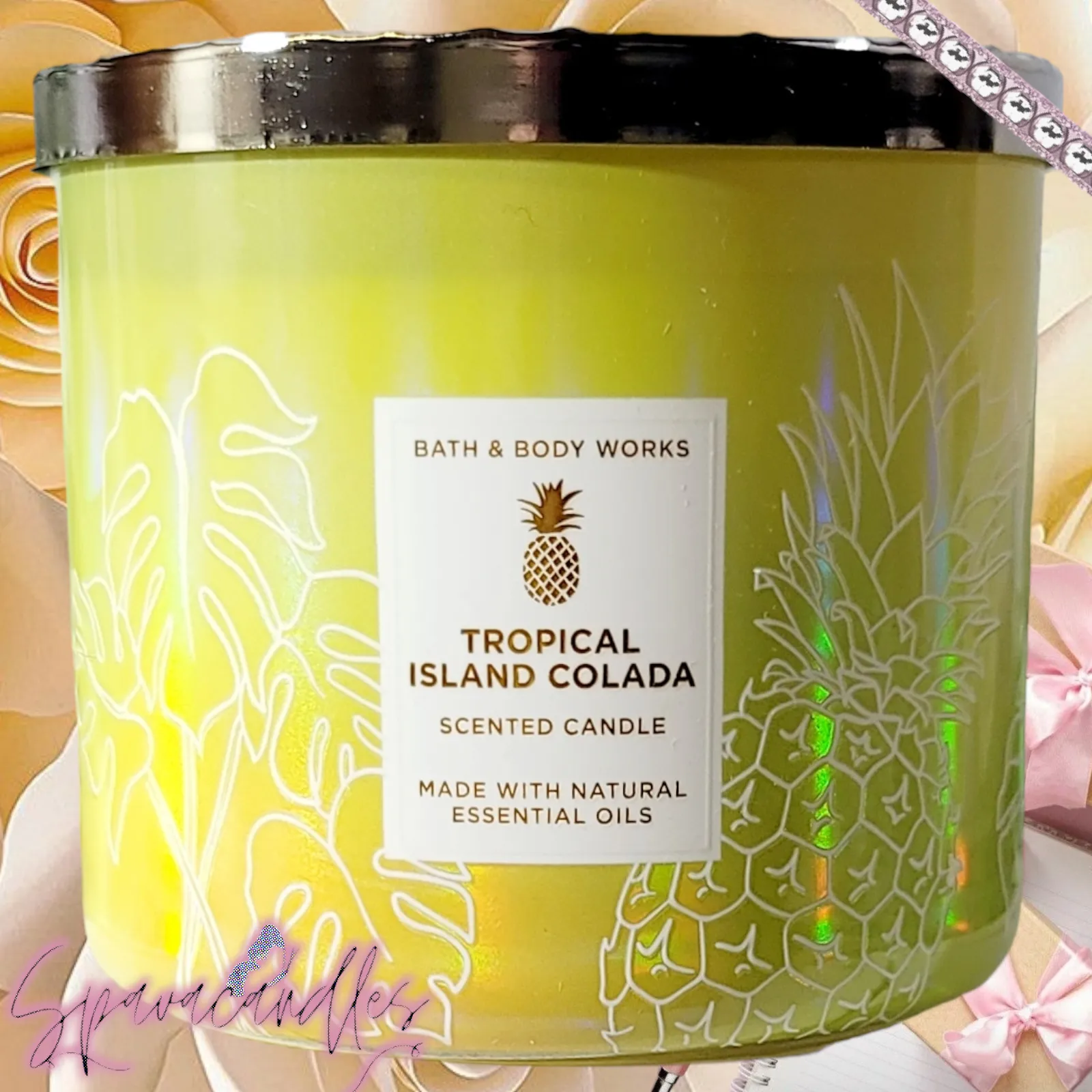 Tropical Island colada 3 Wick Candle 14.5 oz. New 2022