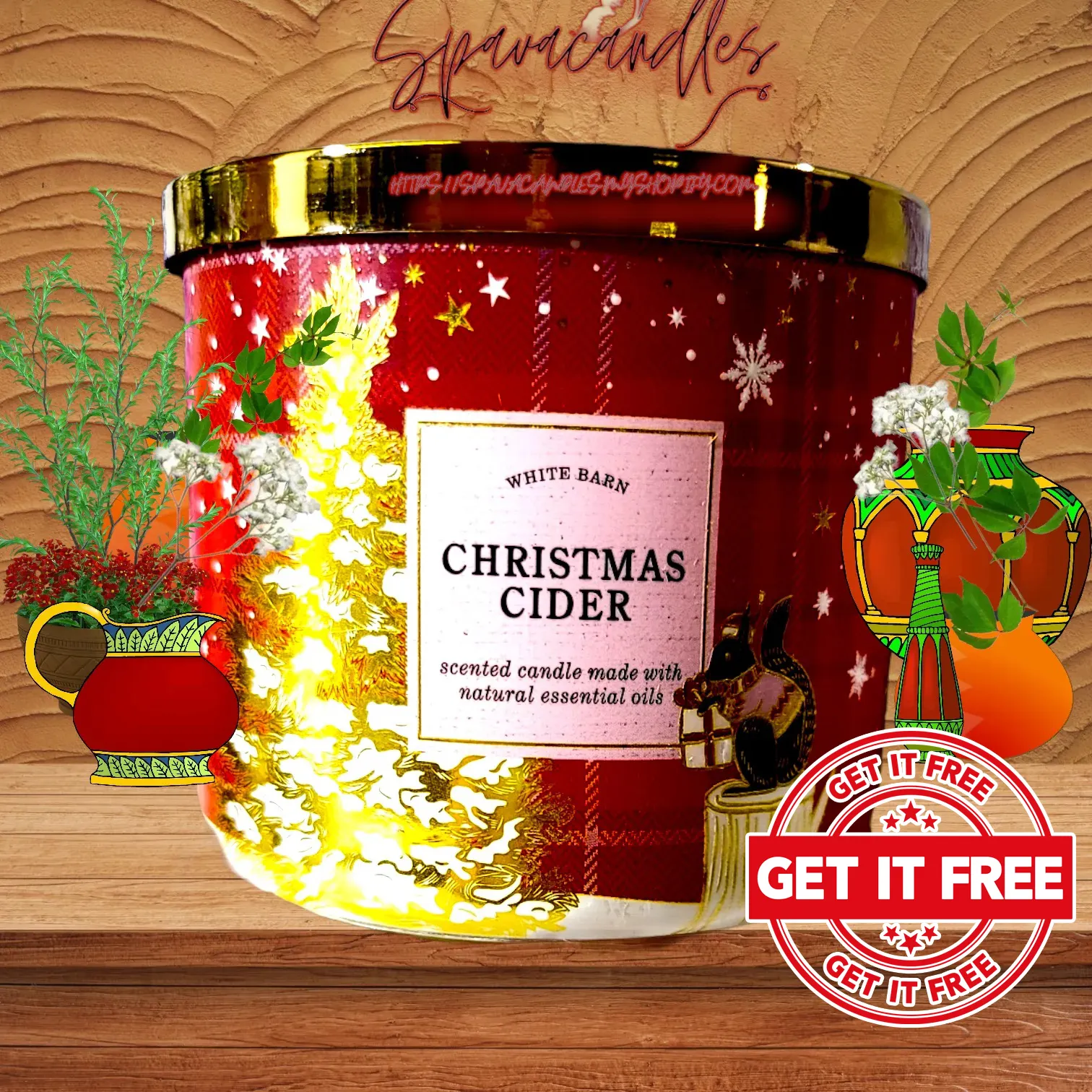 Christmas Cider 3 Wick Candle 2023