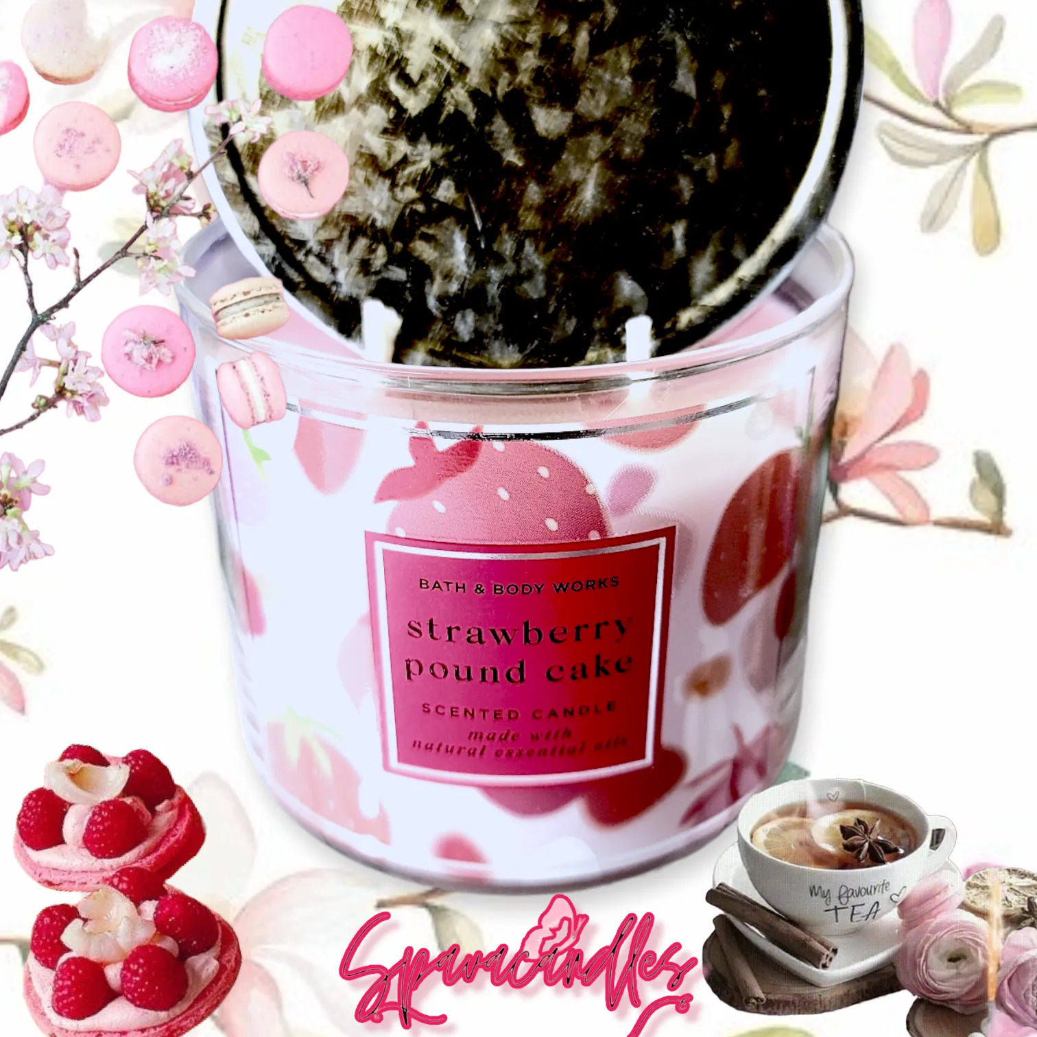 Strawberry Pound cake 3 Wick Candle 2022