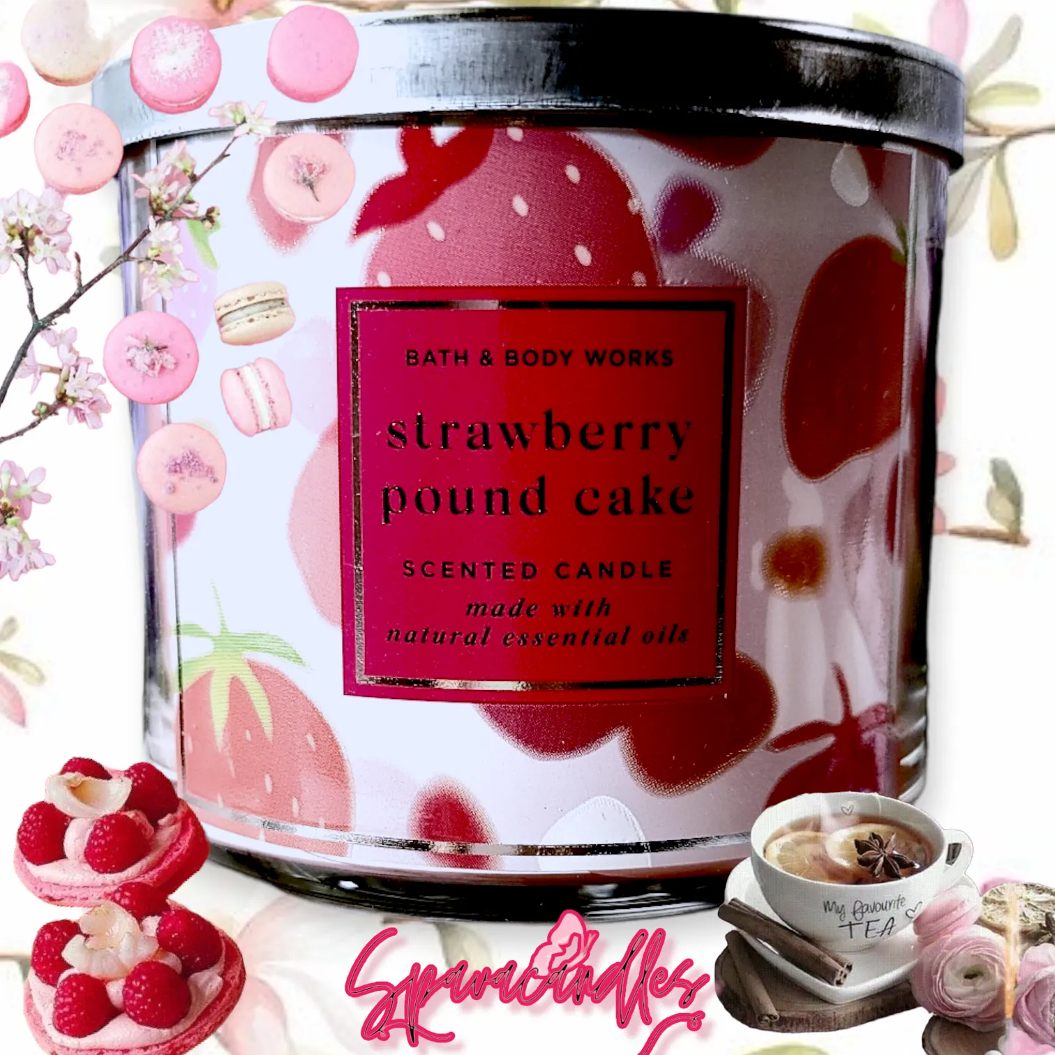 Strawberry Pound cake 3 Wick Candle 2022