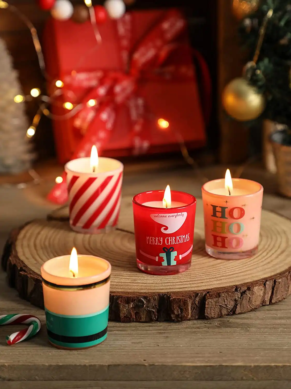 12 Days Christmas Scented Candles Set Gift for Women Family Advent Calendar Candles Birthday Gift for Men Friends, 12 Pack 1Oz