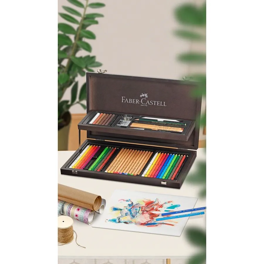 Art & Graphic Compendium wooden case 53 pieces