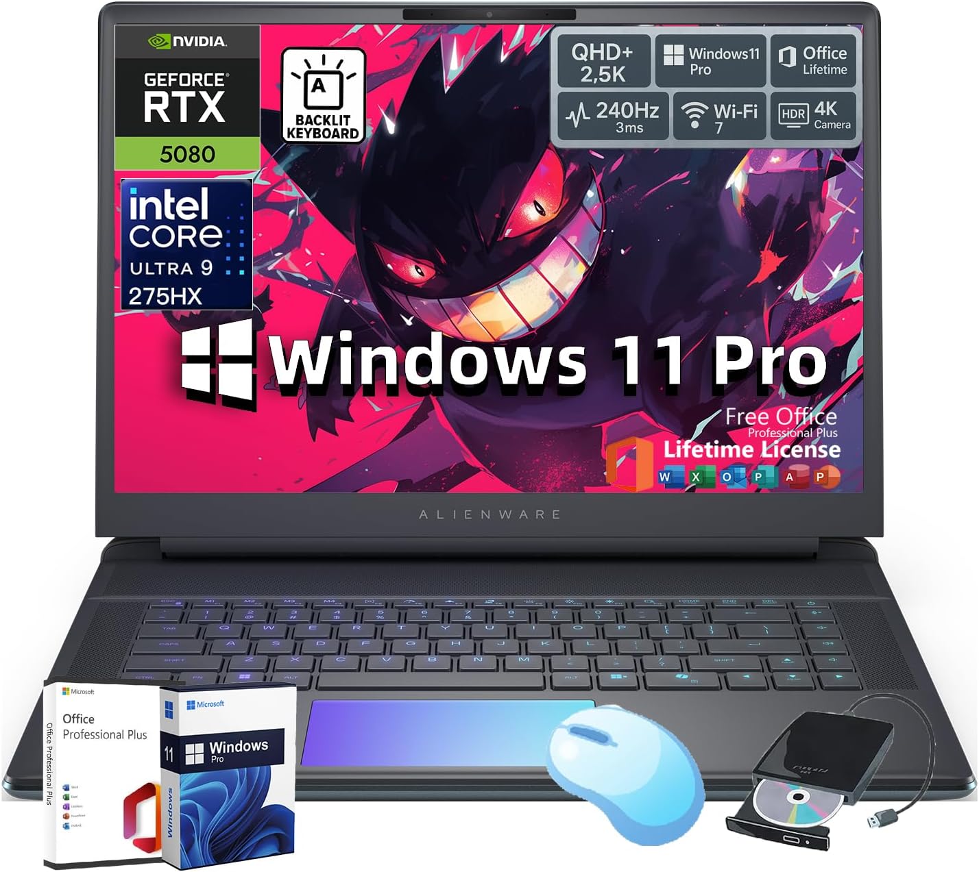 Alienware 16 Area-51 Gaming Laptop, GeForce RTX 5080 16GB GDDR7, Intel Ultra 9 275HX, 16.0