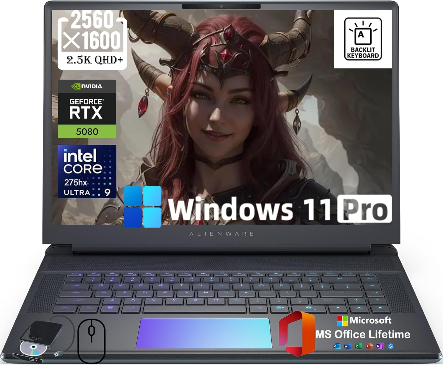Alienware 16 Area-51 Gaming Laptop PC - Ultra 9 275HX (24-Core - Up to 5.4GHz) - GeForce RTX 5080-16