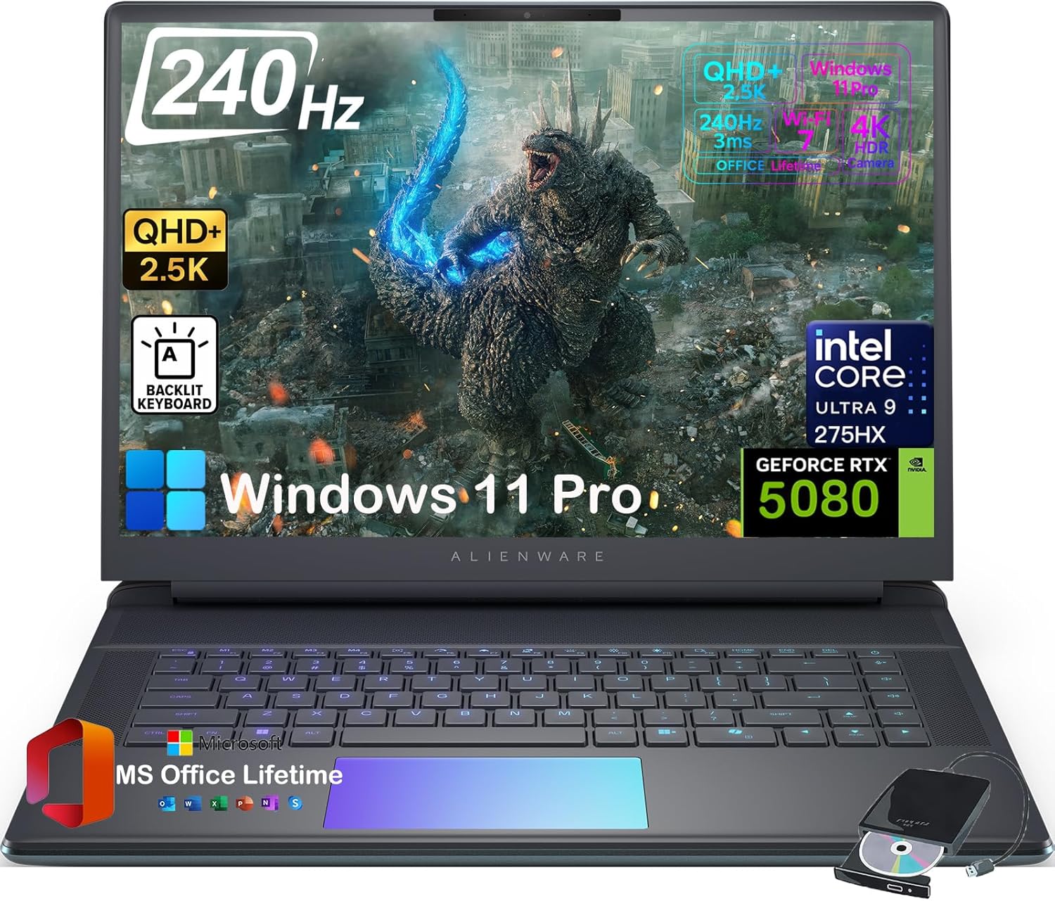 Alienware M15 R6 Gaming Laptop - 15.6-inch FHD (1920 x 1080) 1ms 360Hz Display, Intel Core i7-11800H, 32GB DDR4 RAM, 1TB SSD, NVIDIA RTX 3070 8GB Graphics, Windows 11 Home - Black