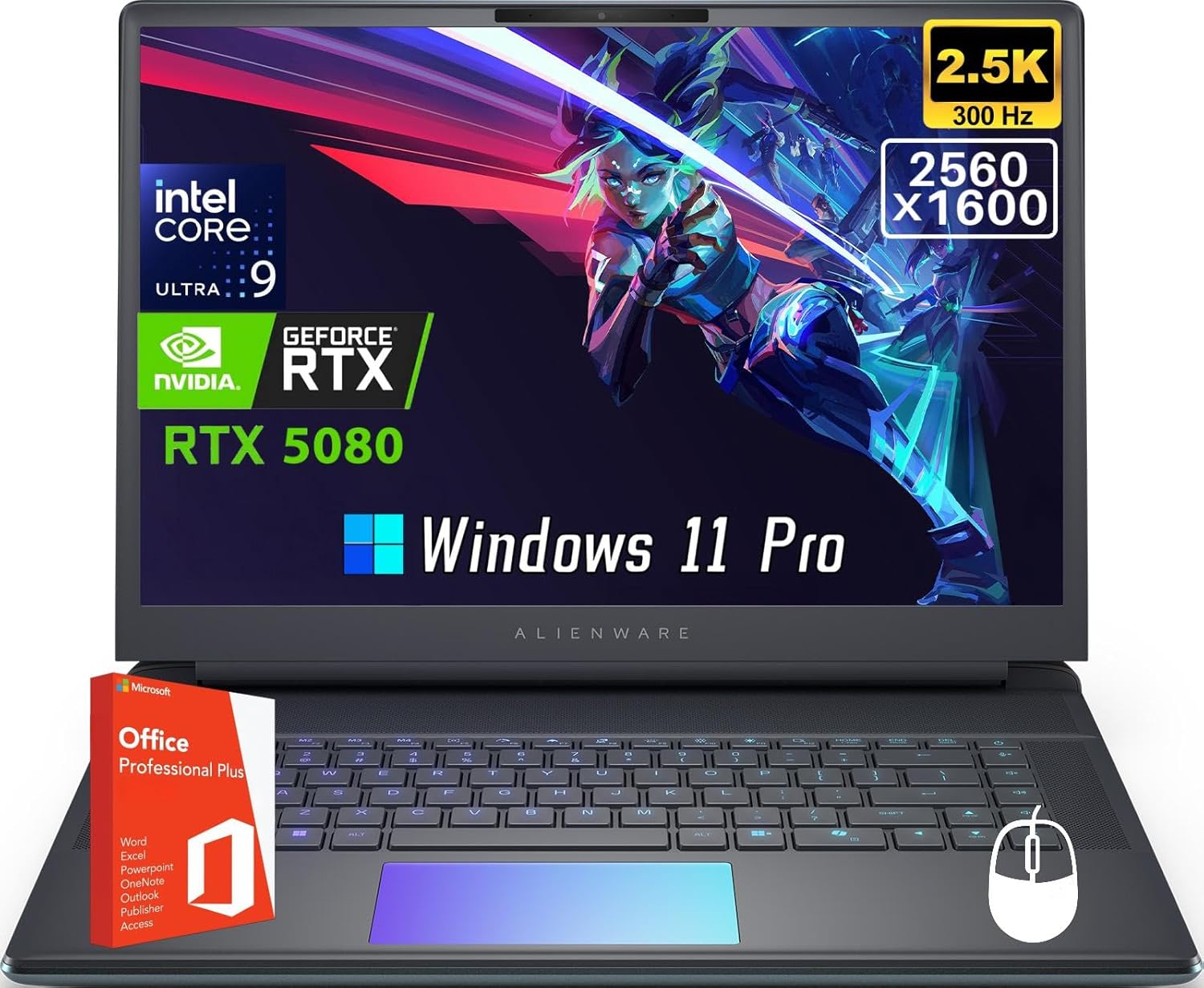 Alienware 18 Area-51 Gaming Laptop, NVIDIA RTX 5080 16GB GDDR7, Intel Ultra 9 275HX(24-Core, Up to 5.4GHz), 18