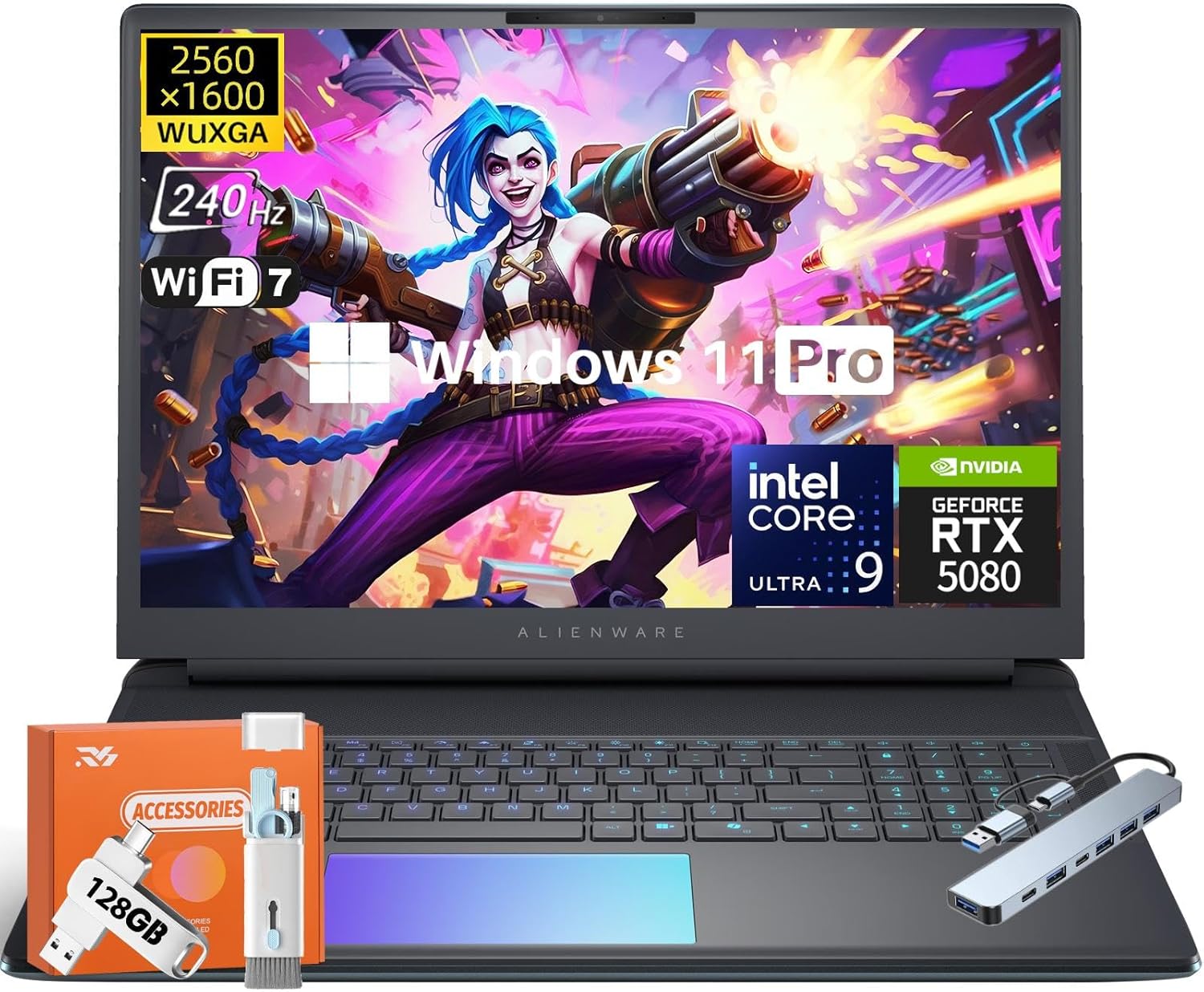 Alienware 16 Area-51 Gaming Laptop, RTX 5080 16GB GDDR7, Intel 24-Core Ultra 9 275HX (5.4GHz), 16