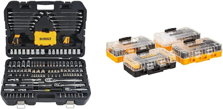 DEWALT Mechanics Tool Kit (DWMT73803) and Screwdriver & Drill Bit Set (DWA2FTS100)