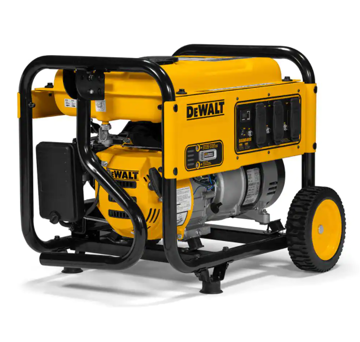 DEWALT 8000 Watt Electric Start Gas Powered Portable Generator with Idle Speed ​​Control, GFCI Outlet and CO Protection