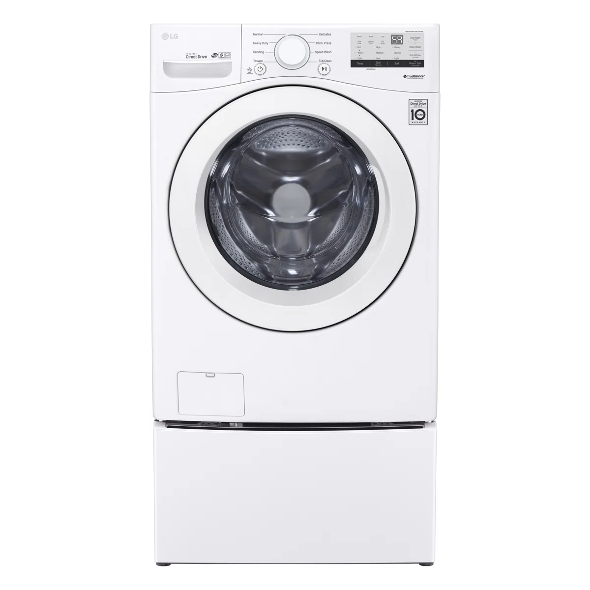 LG Ultra Large Front Load Washer, White, 4.5 cu. ft. WM3400CW