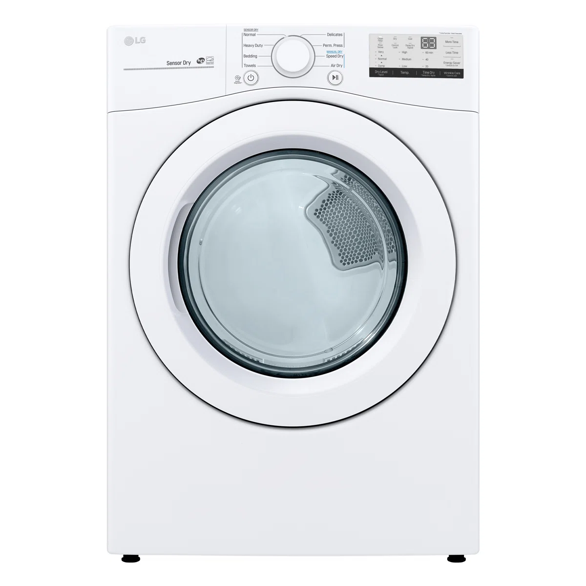 LG Large Capacity Electric Dryer - White, 7.4 cu. ft. DLE3400W