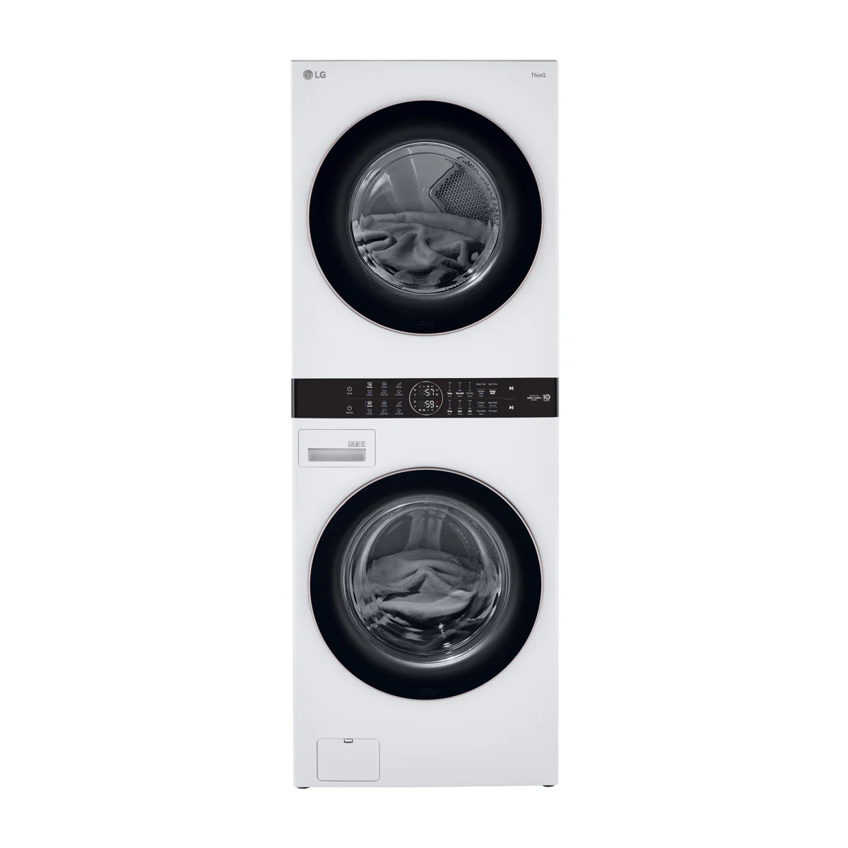 LG Single Unit Front Load WashTower with Center Control Washer and 7.4 cu. ft. Electric Dryer, 4.5 cu. ft. WKE100HWA