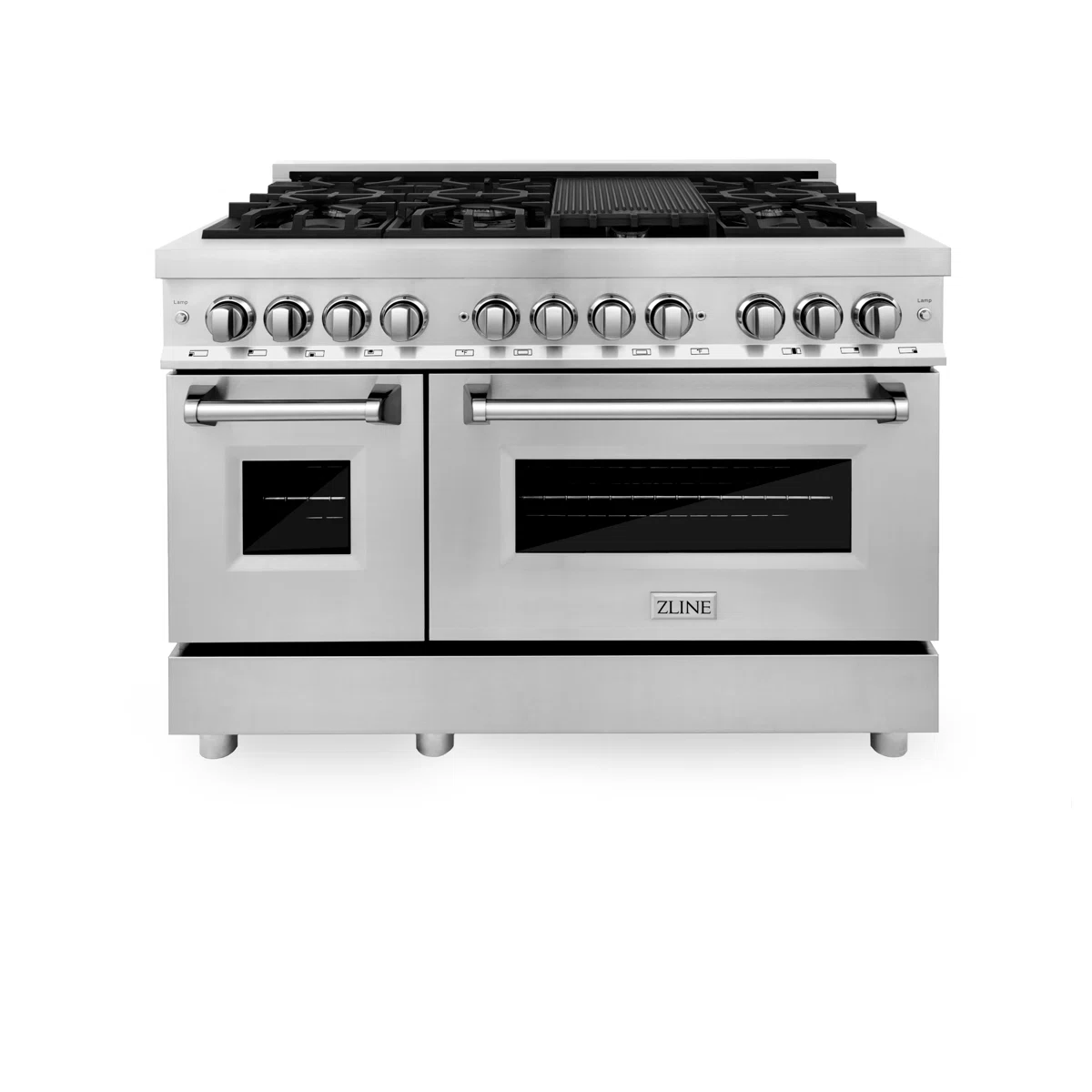 ZLINE 48 in. Legacy Dual Fuel Range w/ 7 Burner Cooktop & 2 Ovens w/ Doors RA48