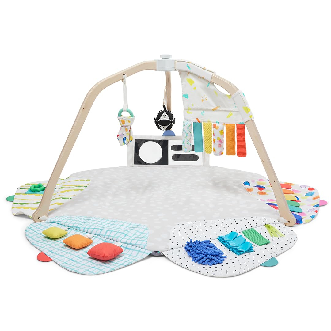 The Play Gym and Sensory Strands Bundle by Lovevery, Stage-Based Developmental Activity Gym for a Whole Year of Play Baby to Toddler Including Play Guide, Ages 0+ Months