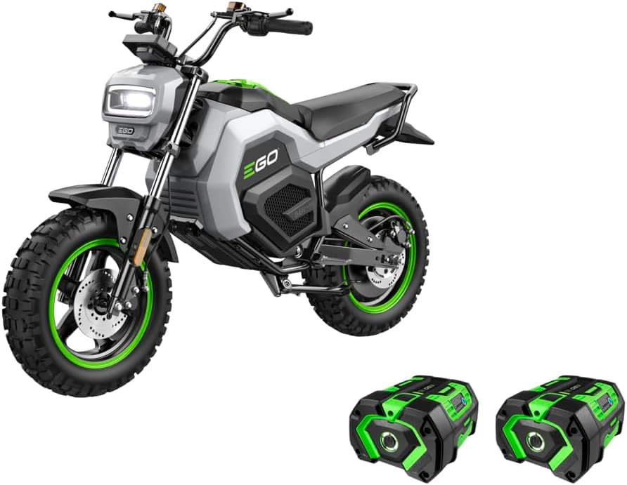 EGO Power+ EGO MB1005-2 28 MPH Battery-Powered Electric Mini Bike (2X 7.5AH Batteries Included), Large