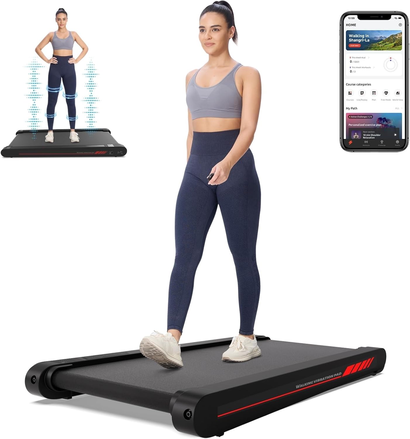 Sperax Walking Pad,3 in 1 Under Desk Treadmills for Home,320 Lbs Capacity Portable 2.5HP Walking Treadmill
