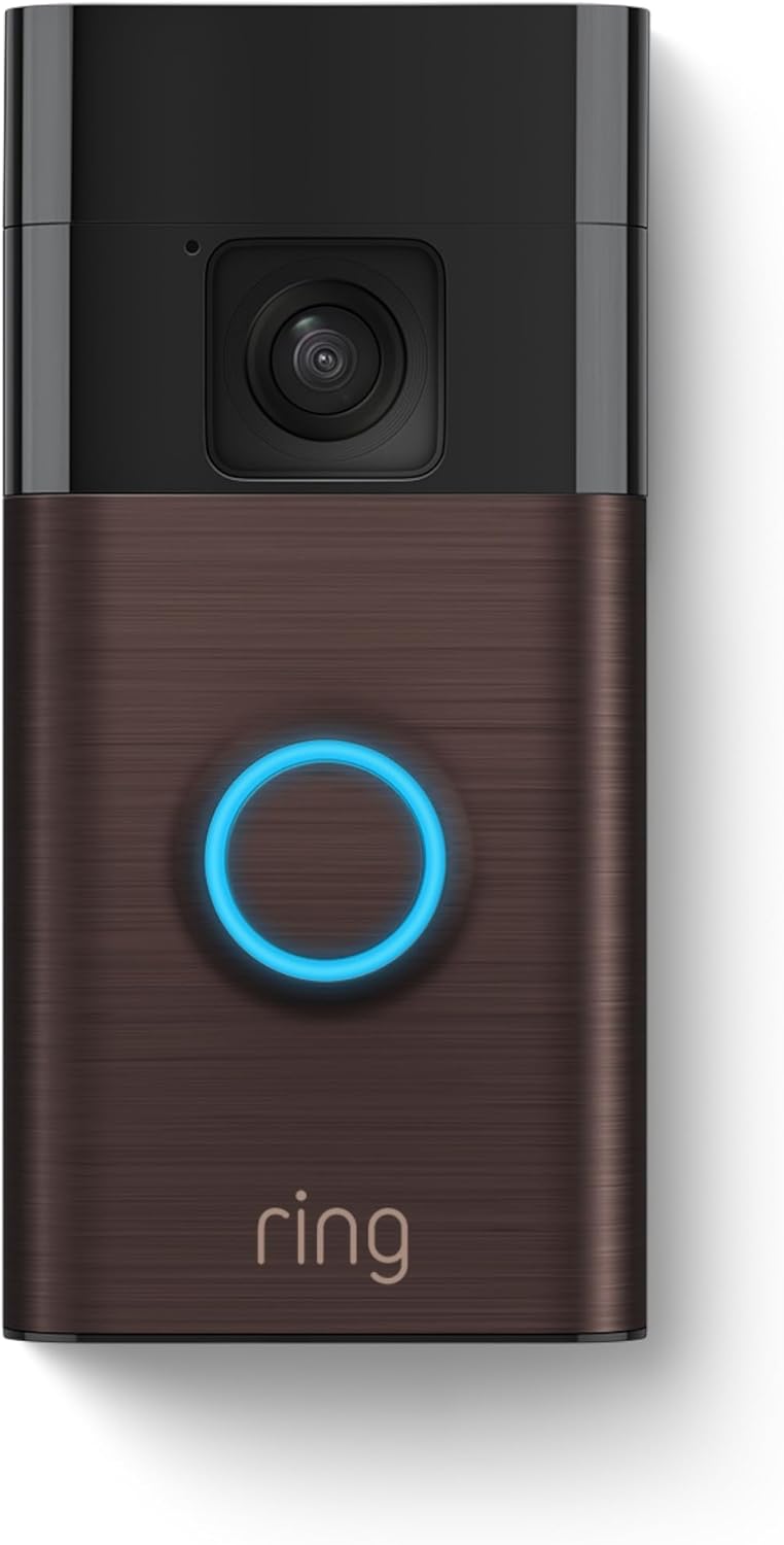 All-new Ring Battery Doorbell — Now with 66% more coverage, Head-to-Toe Video, Live View with Two-Way Talk, and Motion Detection & Alerts (2024 release), | 2-pack | Venetian Bronze