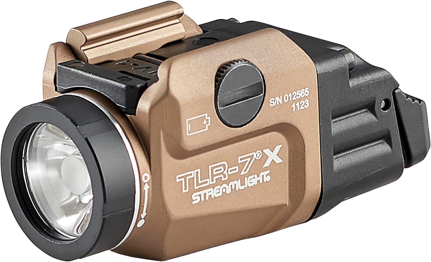Streamlight 69456 TLR-7 X USB 500-Lumen Compact Tactical Weapon Light with High & Low Paddle Switches and Key Kit, Flat Dark Earth