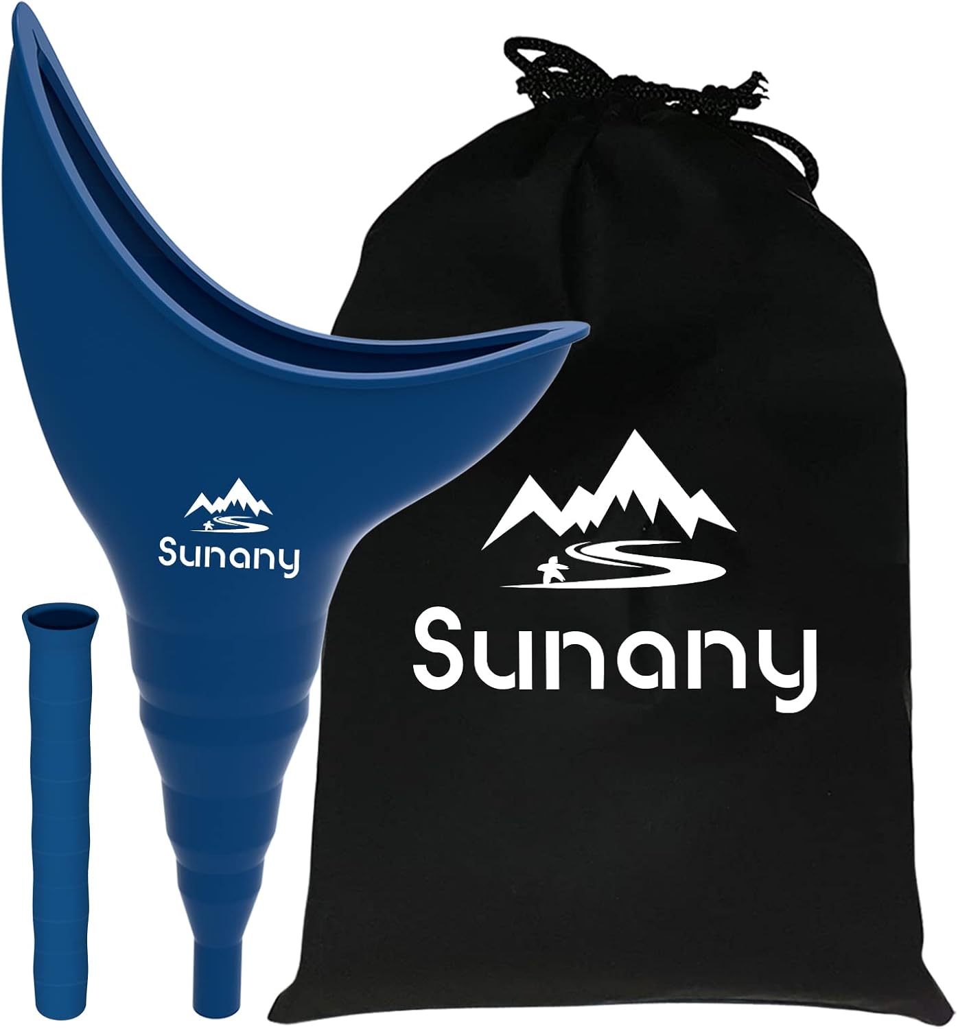 Female Urination Device,Reusable Silicone Female Urinal Foolproof Women Pee Funnel Allows Women to Pee Standing Up,Women's Urinal with Drawstring Bags is The Perfect Companion for Travel and Outdoor