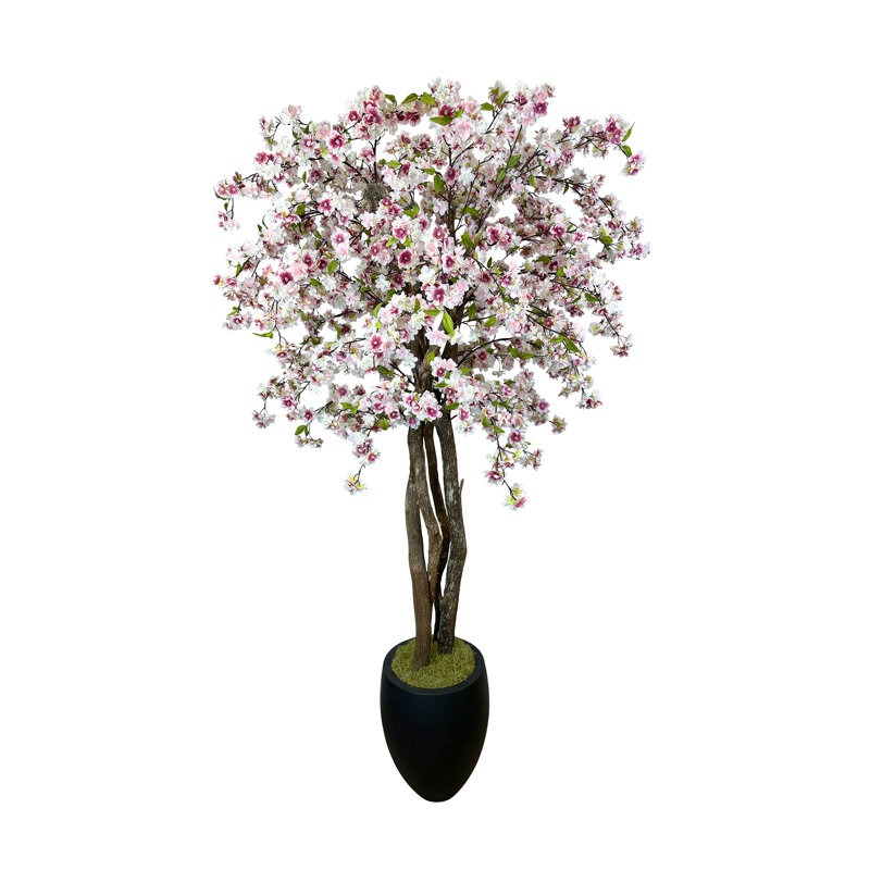 6.5' Faux Cherry Blossom Tree in Fiberstone Pot