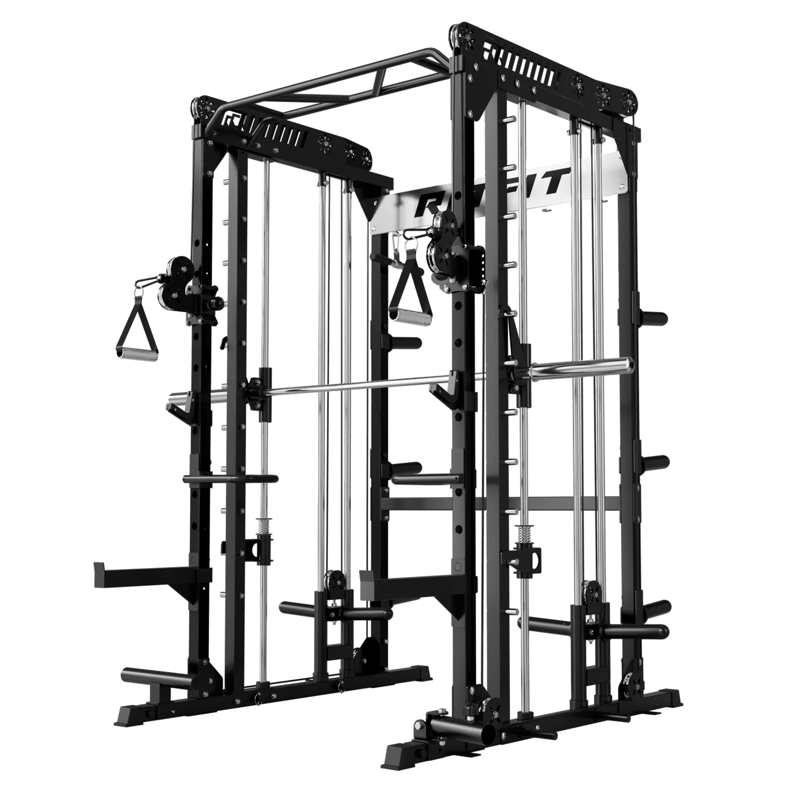 RitFit M1 PRO Multi-Functional Smith Machine with Cable Crossover System and Squat Rack for Home Gym