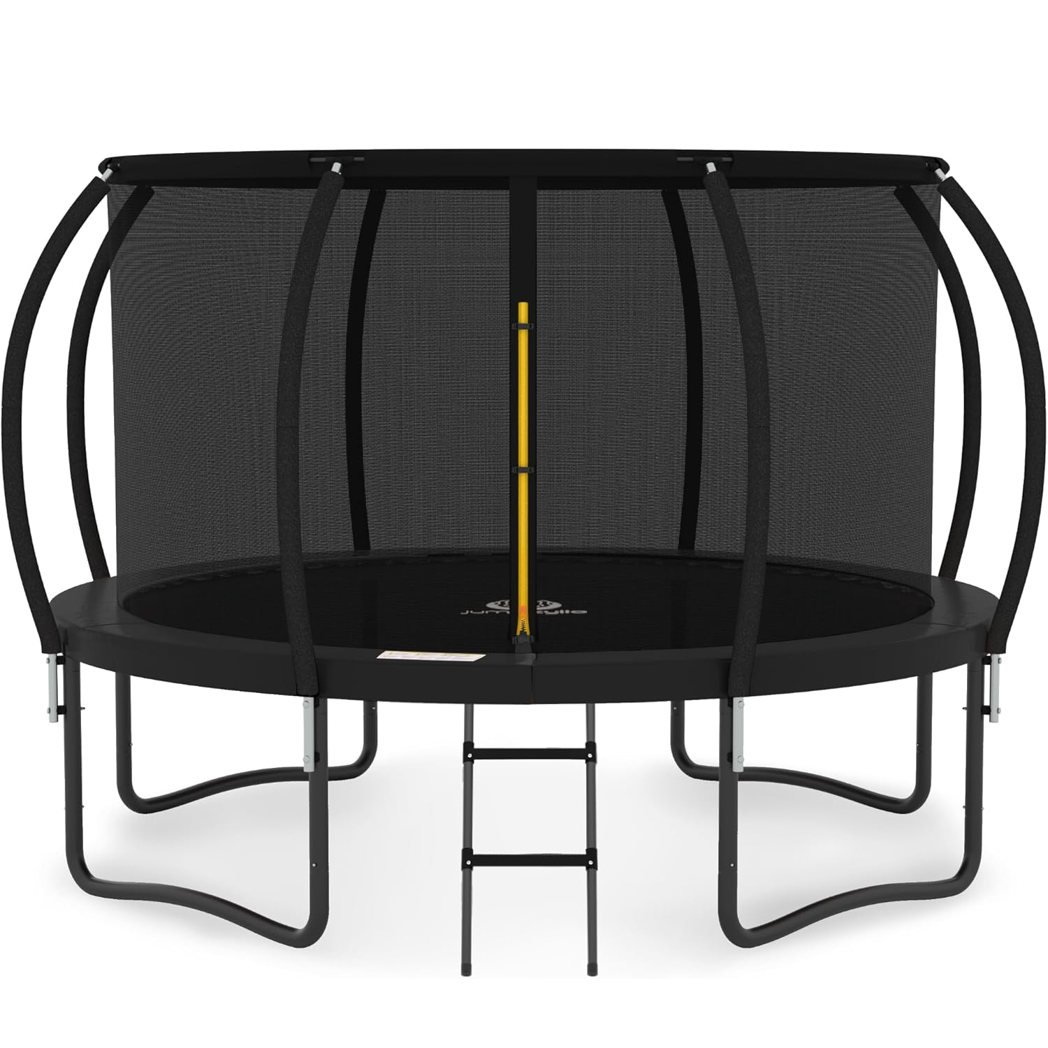 JUMPZYLLA Trampoline Outdoor 8FT 10FT 12FT 14FT 15FT 16FT with Enclosure and Ladder, ASTM Approved Recreational Trampoline for Kids and Adults, Anti-Rust Coated Frame
