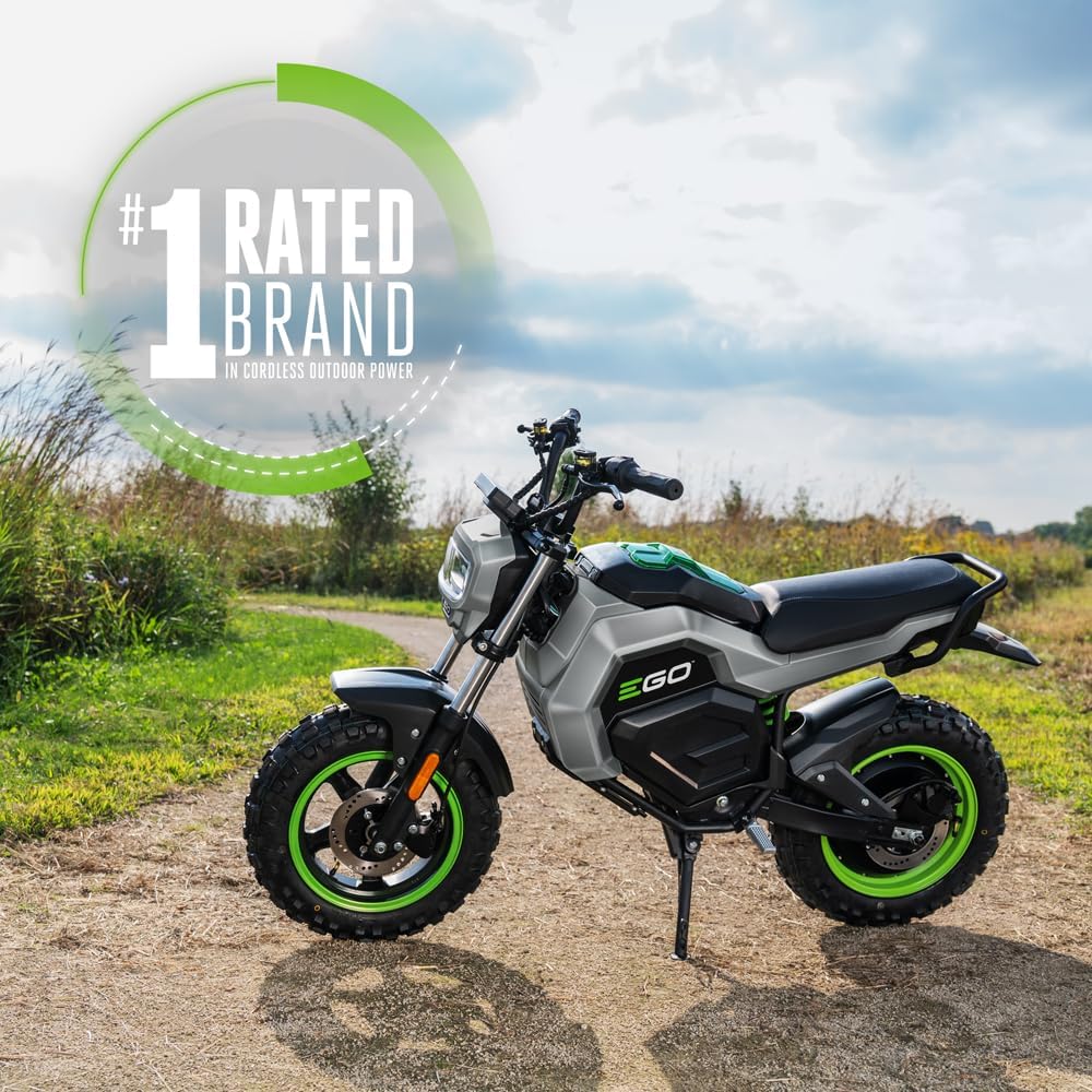 EGO Power+ EGO MB1005-2 28 MPH Battery-Powered Electric Mini Bike (2X 7.5AH Batteries Included), Large