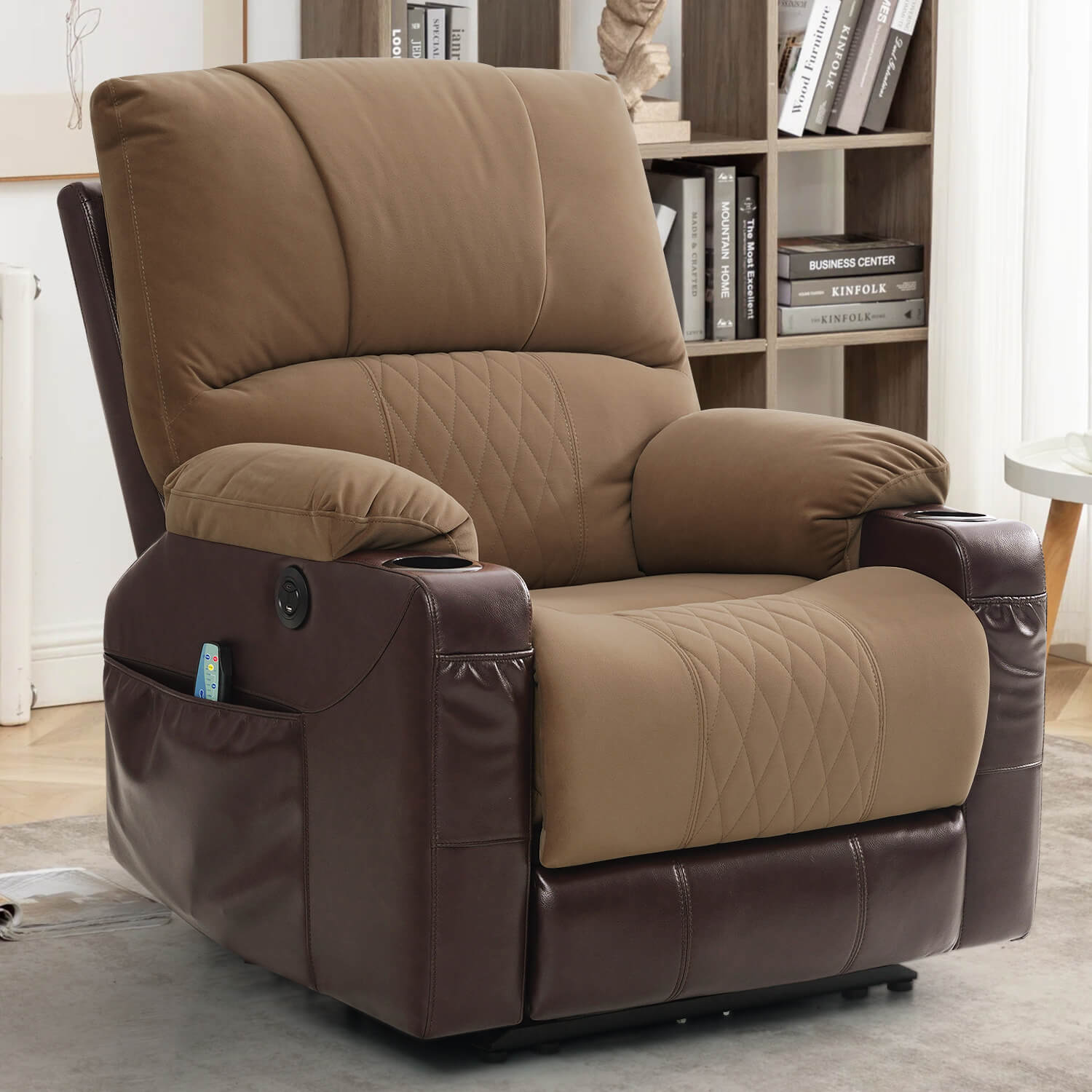 Power Recliner Chair with Heat and Massage, Wall Hugger