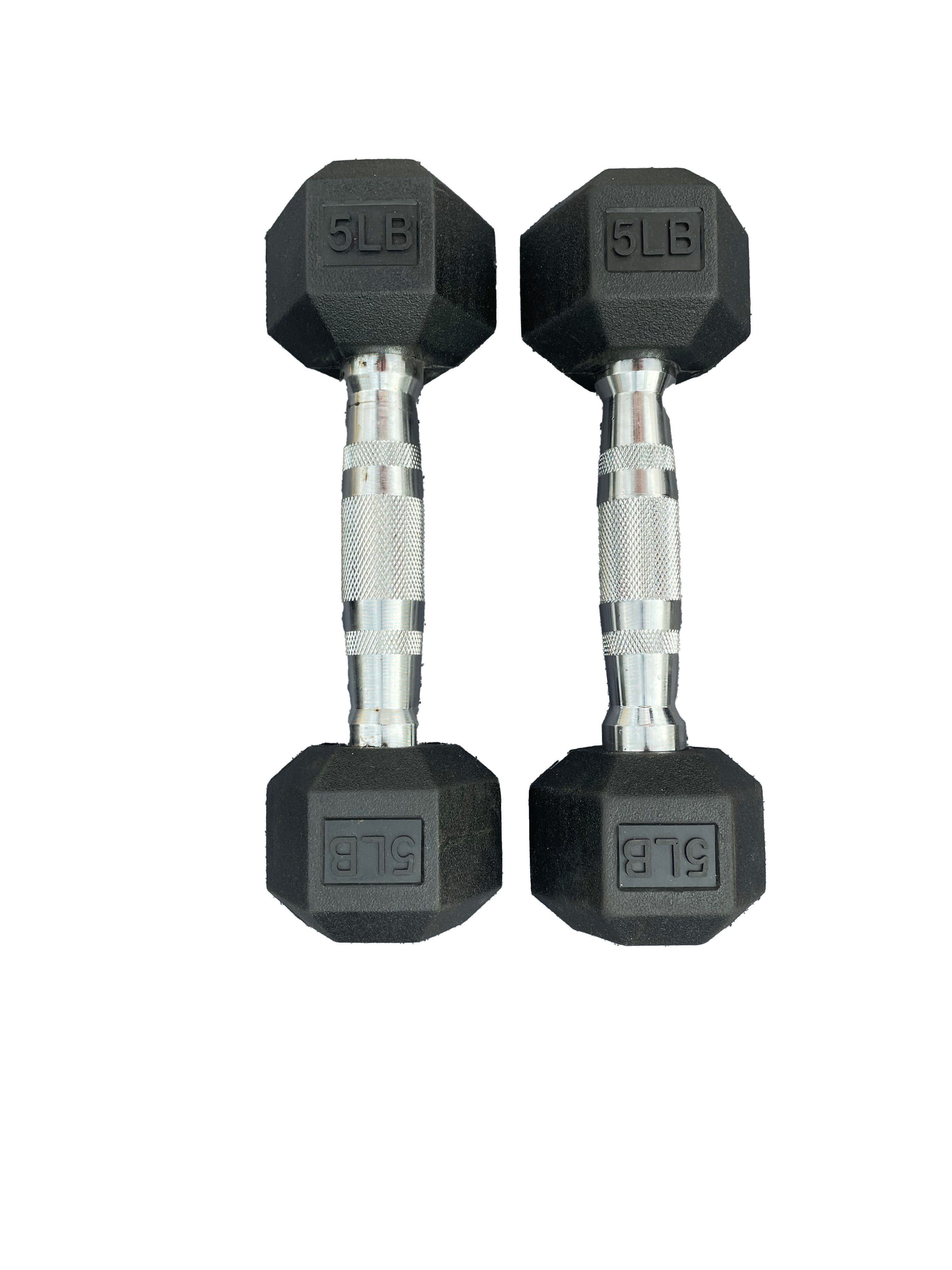 Rubber Hex Dumbbells